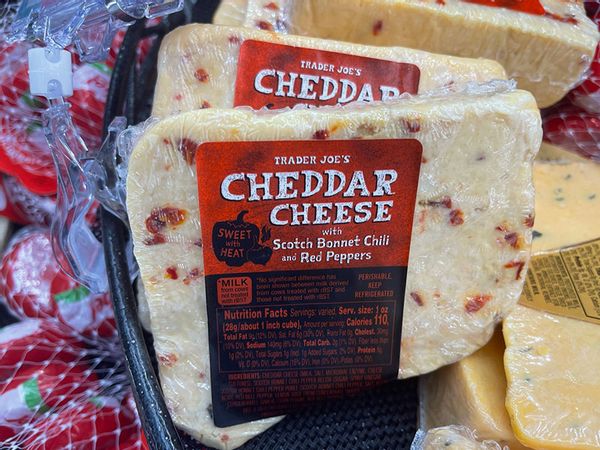 Trader Joe's Cheddar Cheese with Scotch Bonnet Chili Peppers