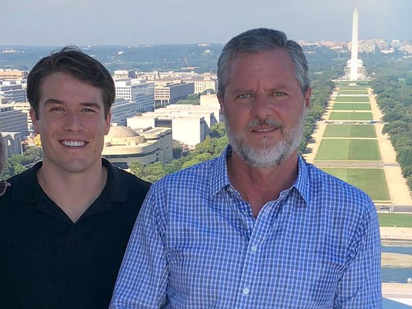 Giancarlo Granda and Jerry Falwell Jr.