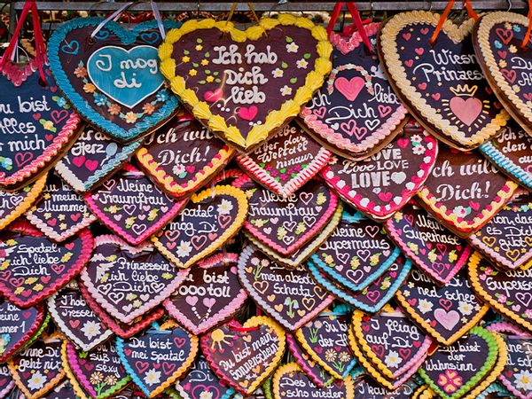 Lebkuchen; German heart cookies