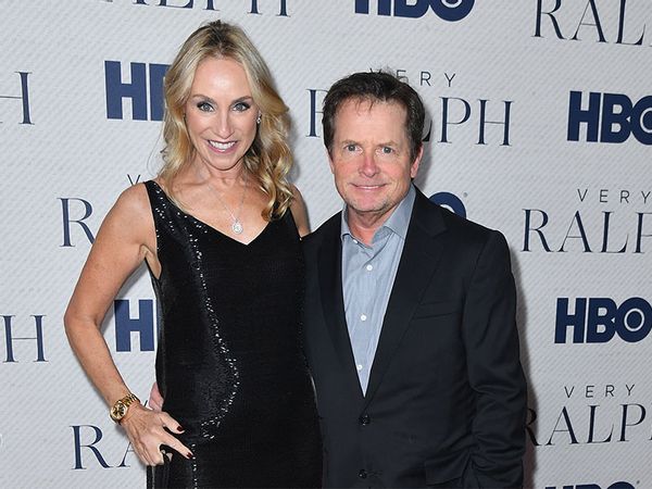 US actor Michael J. Fox and his wife actress Tracy Pollan