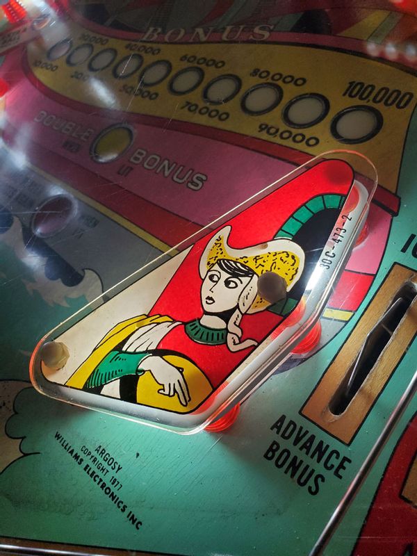 Pinball machine Argosy right bumper