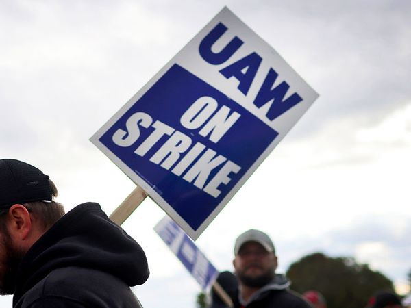 United Auto Workers (UAW) strike sign