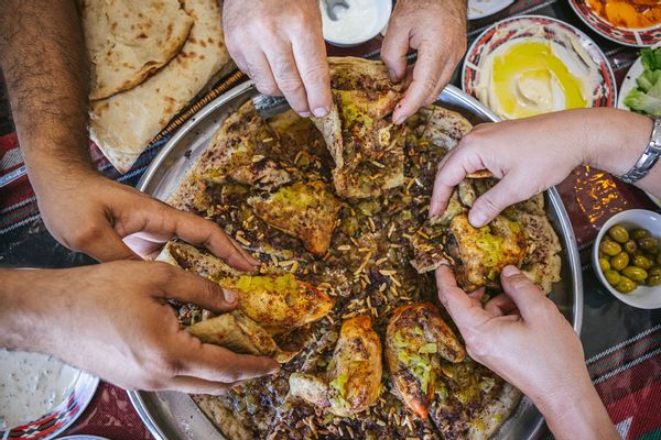 Communal dish in Palestine