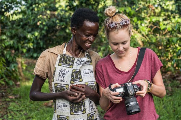 Kyambura Women's Coffee Cooperative member and photographer