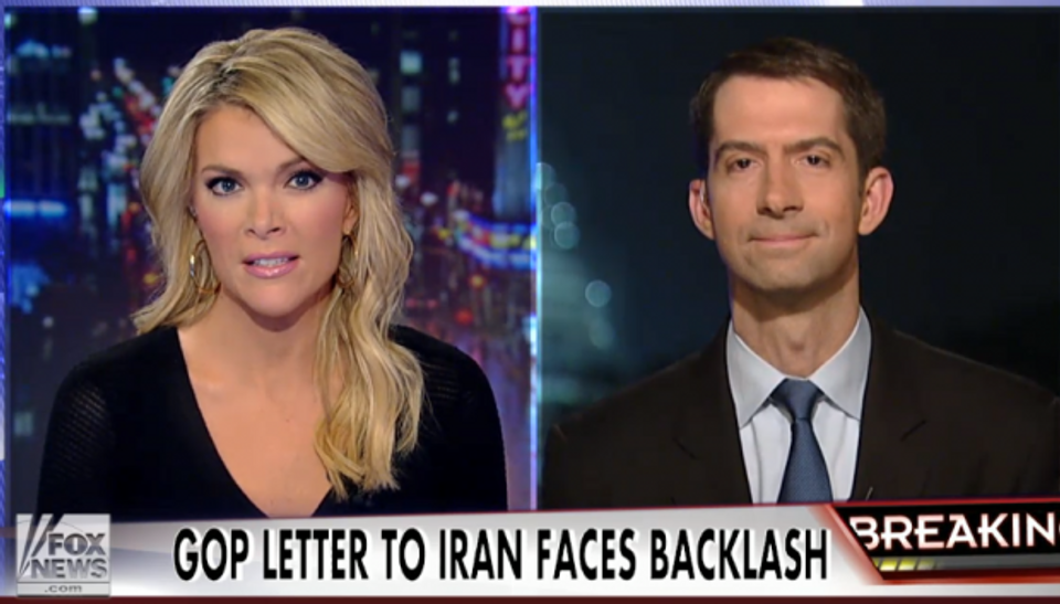 Megyn Kelly Interrogates Tom Cotton On Iran Letter: "What’s The Point ...