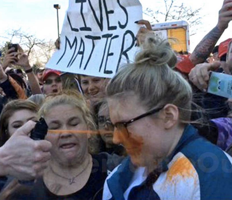 Trump Supporters First Pepper Spray Then Yell Nr Lover To 15 Year Old Protester In Paul 