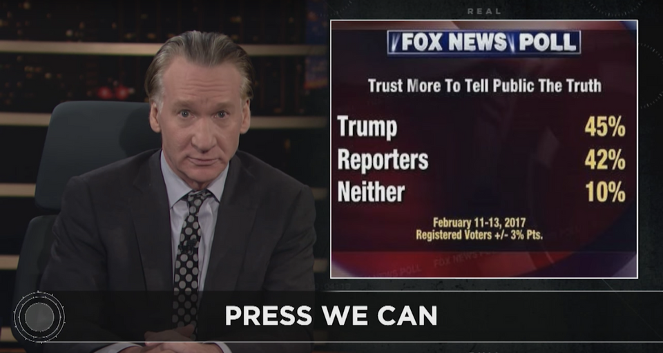 WATCH Bill Maher tells the media that it's time to earn the public's