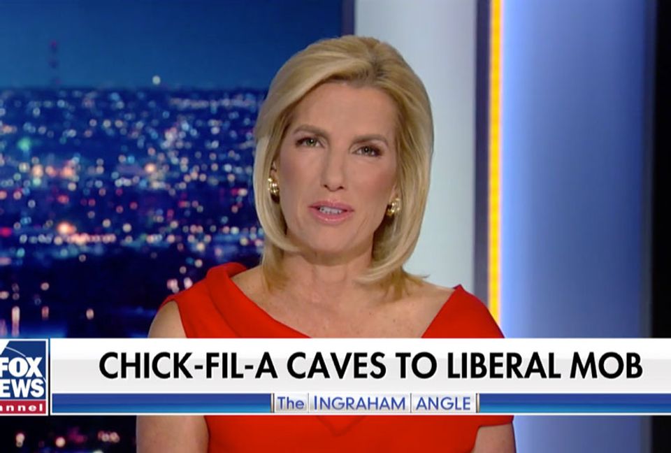 Ingraham and guest call LGBTQ activists “bullies” as Chick-fil-A makes