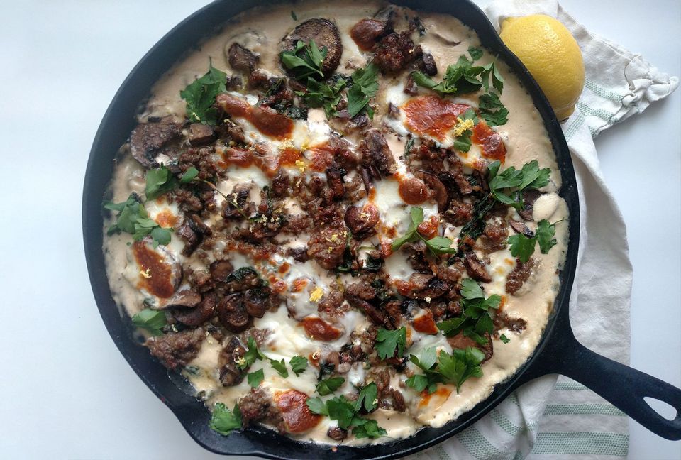 Here's an easy lasagna you can make in a skillet using jarred sauce and